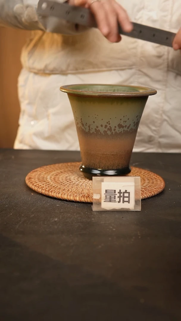 【闪购商品】瓷片泥泥手工花盆口10.5高12