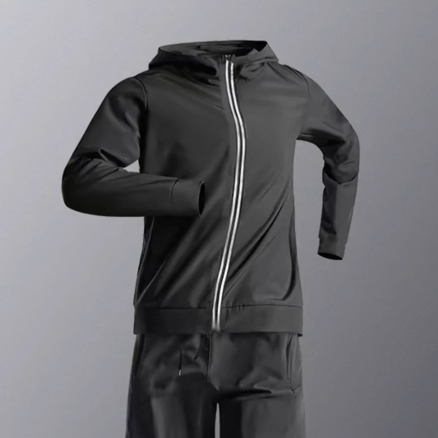 S2103速干连帽瑜伽外套男女同款夏季健身房无口袋外套