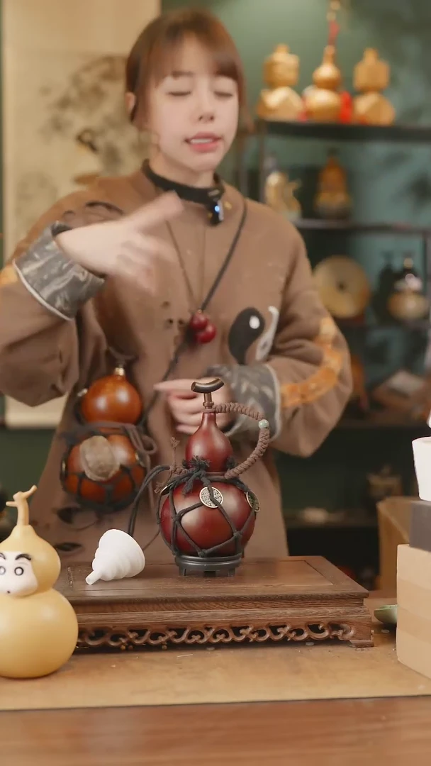 【闪购商品】265号精品天然大漆工艺防渗内胆酒葫芦~