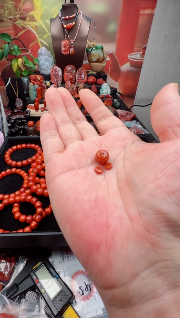 未镶嵌单珠南红玛瑙单珠（定向脱脂）