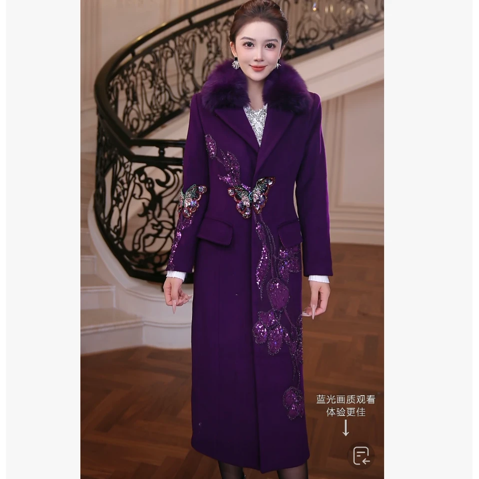 【芙娜妮】2025新款秋冬休闲风中长款高级感女装大衣外套FG2531245A