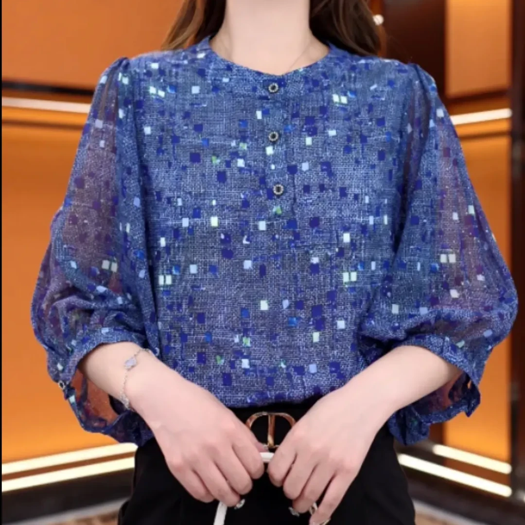 新款气质小衫套头衬衫短袖时髦上衣打底衫女