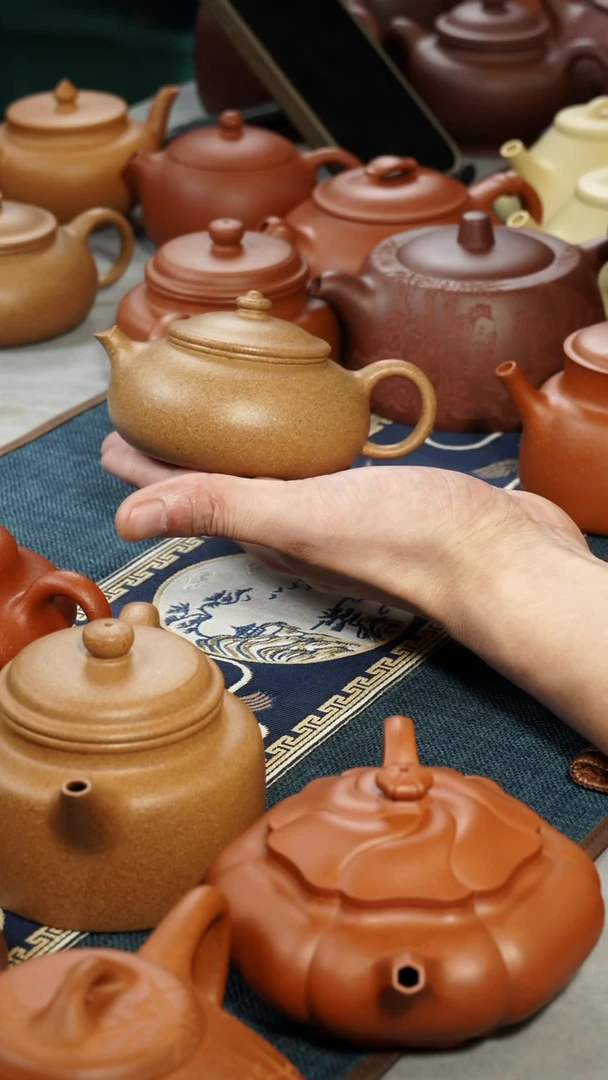 【闪购商品】紫砂茶壶花块寒江茶壶