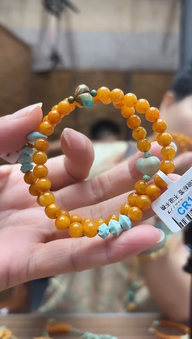 蜜蜡颈饰未镶嵌多样性发一件设计款   手串