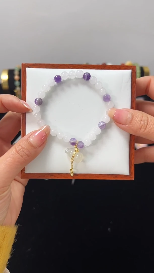 水晶非金属紫水晶+金丝玉