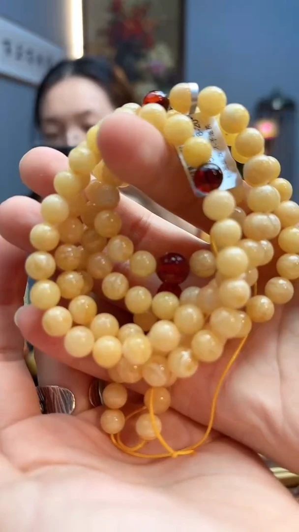 琥珀颈饰未镶嵌项链