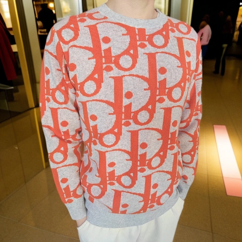 云绣羊绒男款秋冬时尚休闲潮流提花欧美风加保暖套衫