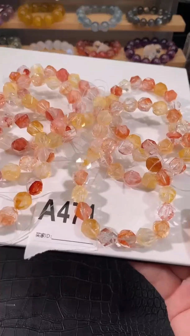 水晶手链未镶嵌A471钻切糖纸胶花手链10多样性发一
