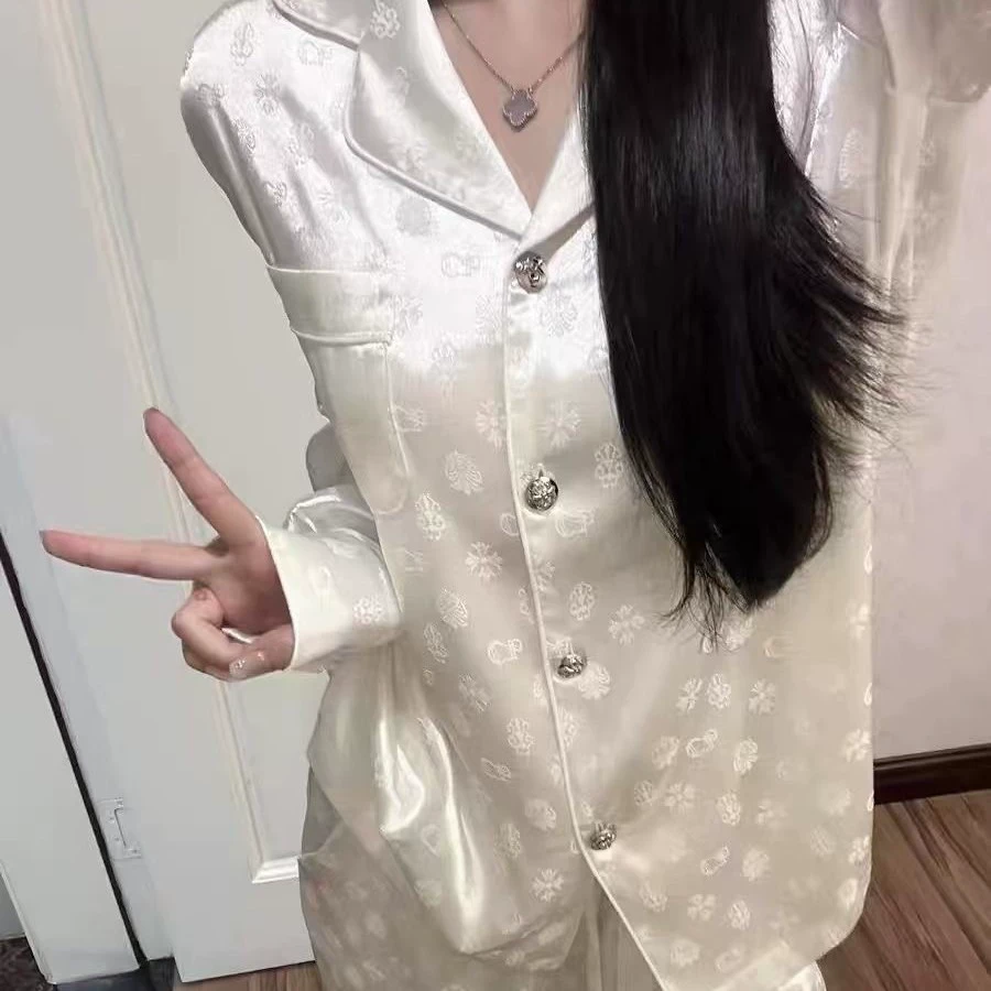 【秘境情书】春秋款长袖长裤薄款宽松柔软女士夏天家居服.