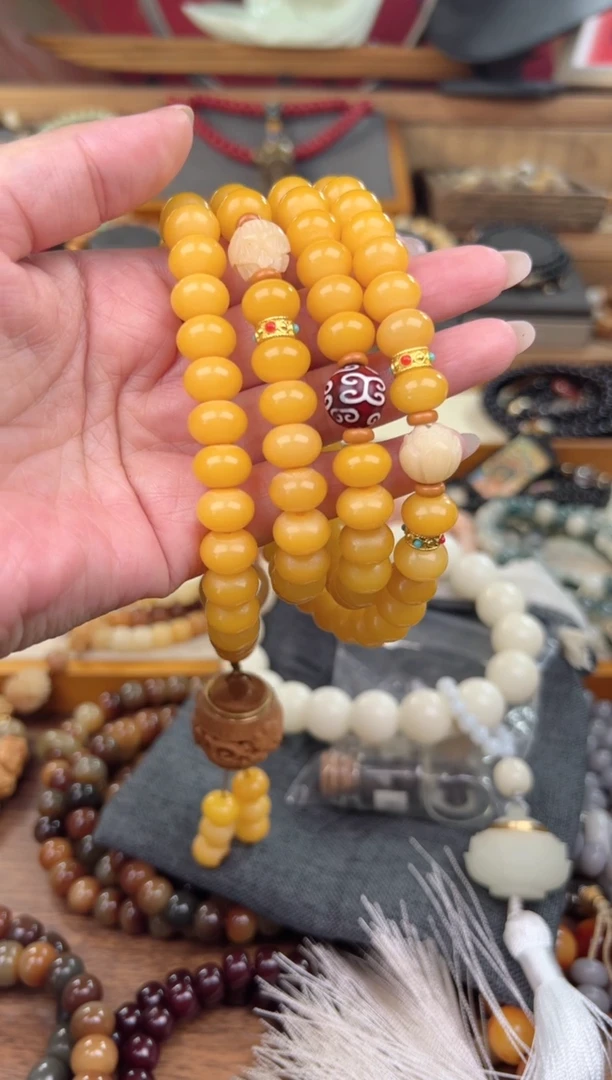 【闪购商品】菩提根/象牙果手串黄菩提香囊108颗+3香