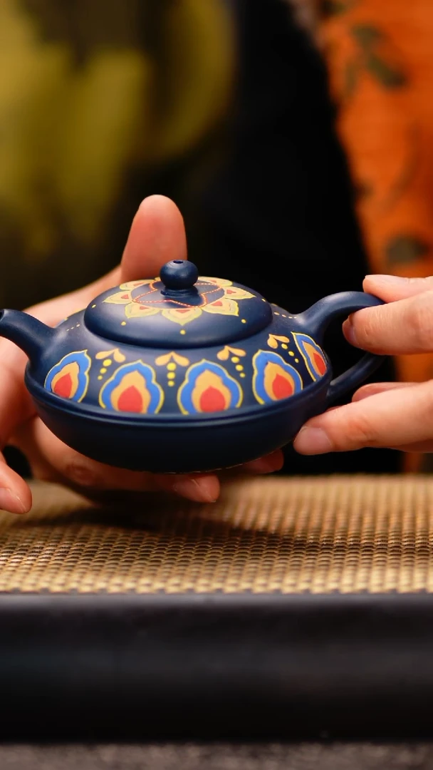 LJ59绿泥 线圆（敦煌八宝纹）