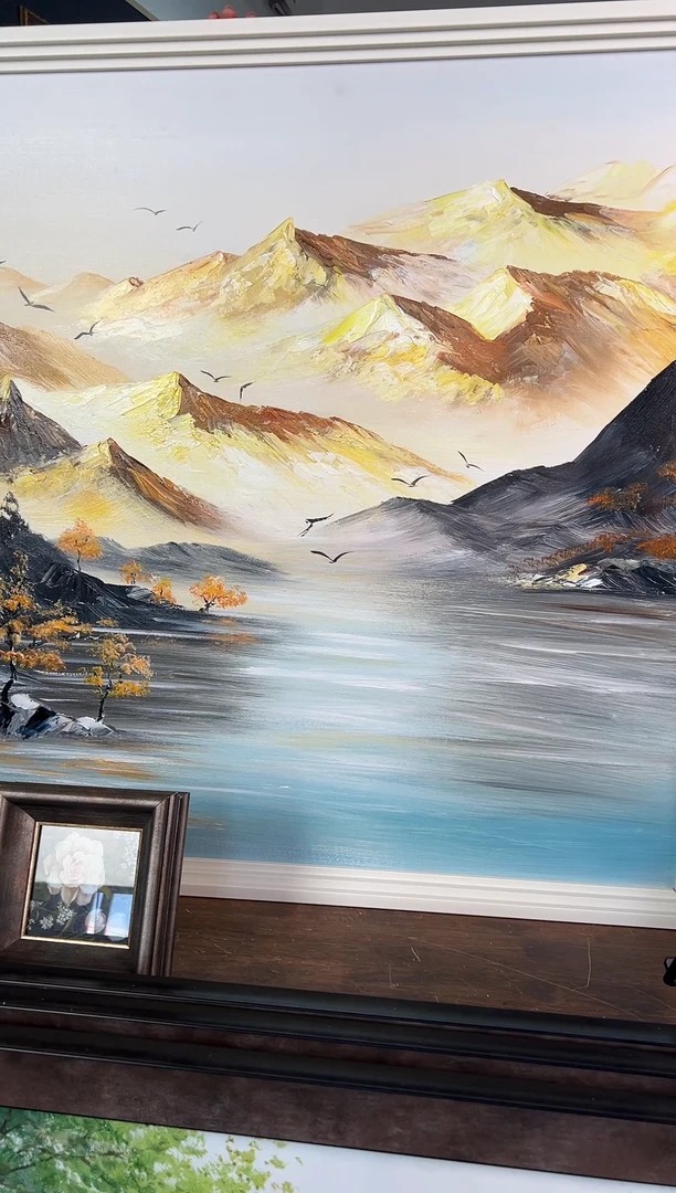 【闪购商品】油画20号 80*80 日照金山-手绘油画