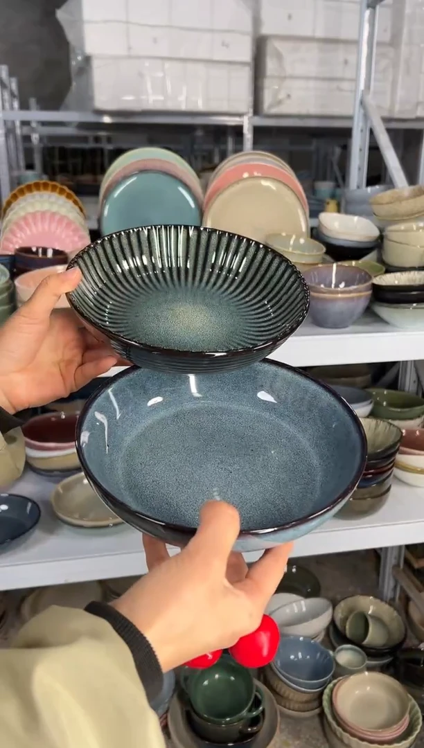 陶瓷外贸尾货瑕疵满20包邮X2 深盘组合