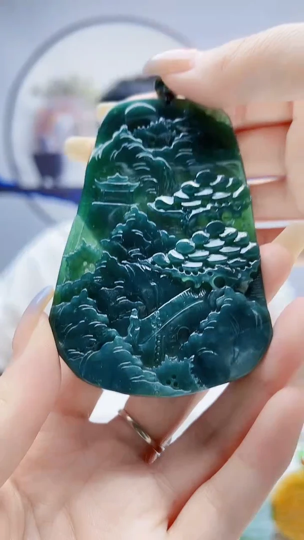 未镶嵌定制翡翠毛货挂件21