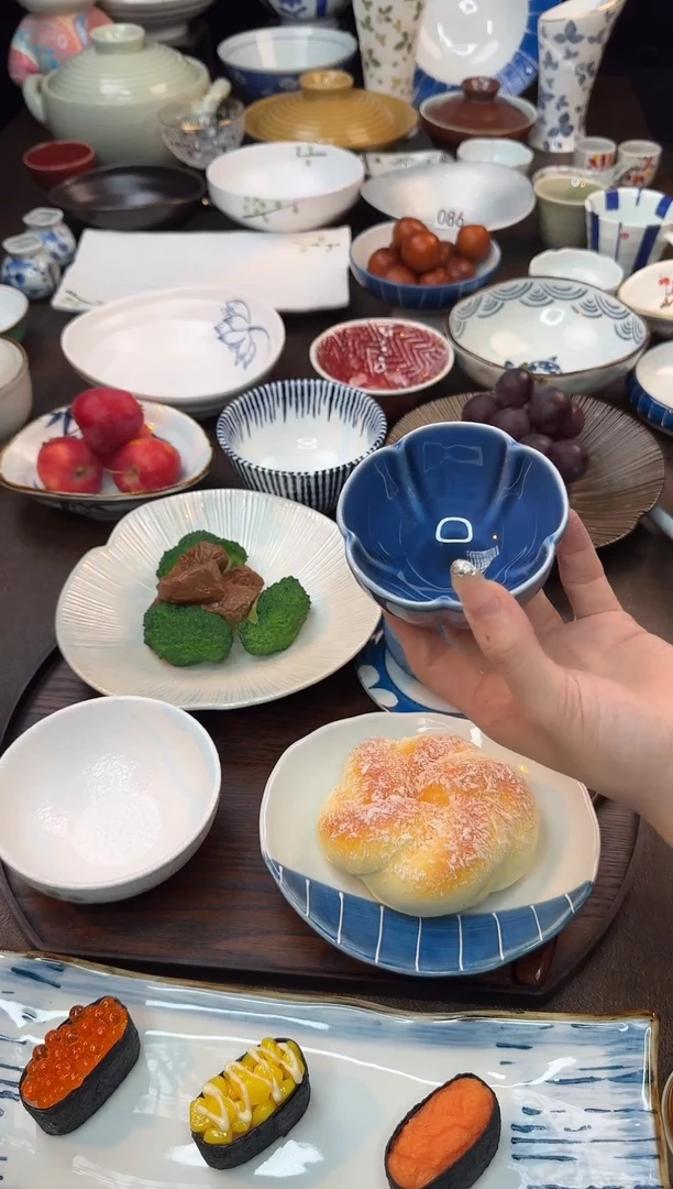 瓷（钴蓝）手工蘸料碟