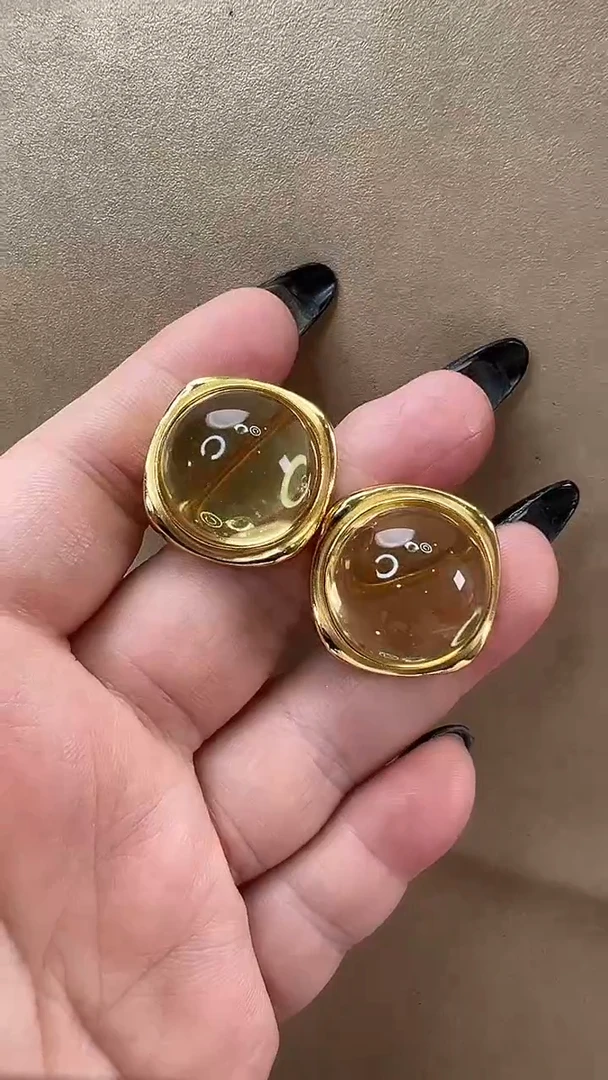 琥珀颈饰未镶嵌耳环
