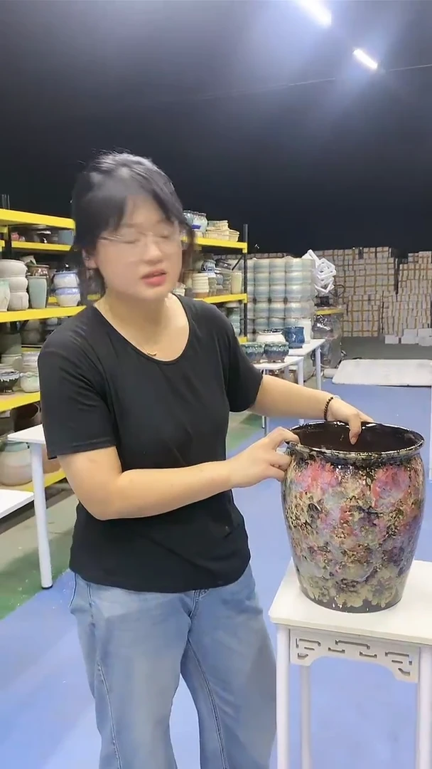宜兴紫砂粗陶花盆