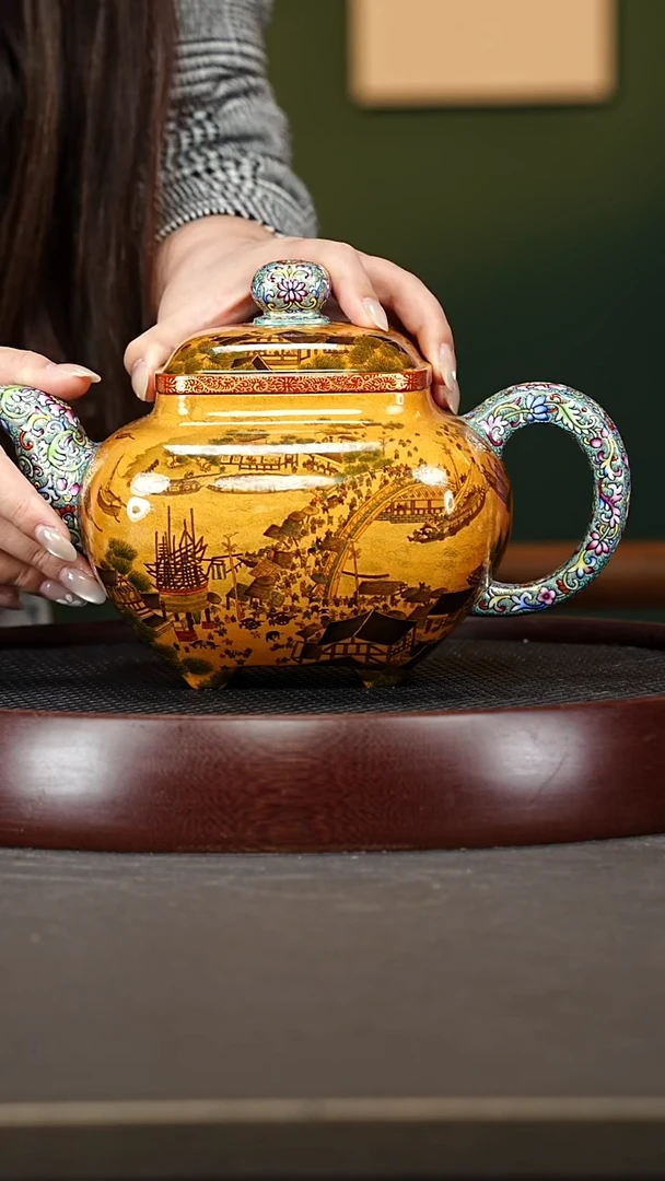 茶壶紫砂123ZLM大传炉 珐琅彩