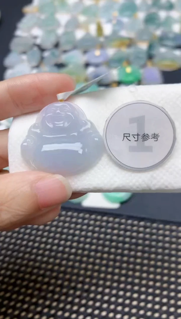 颈饰18K金镶嵌翡翠天然缅甸A货翡翠