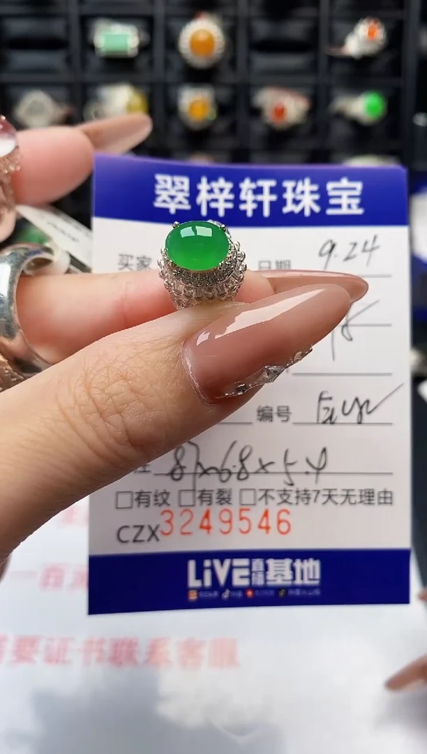 未镶嵌戒指翡翠9546