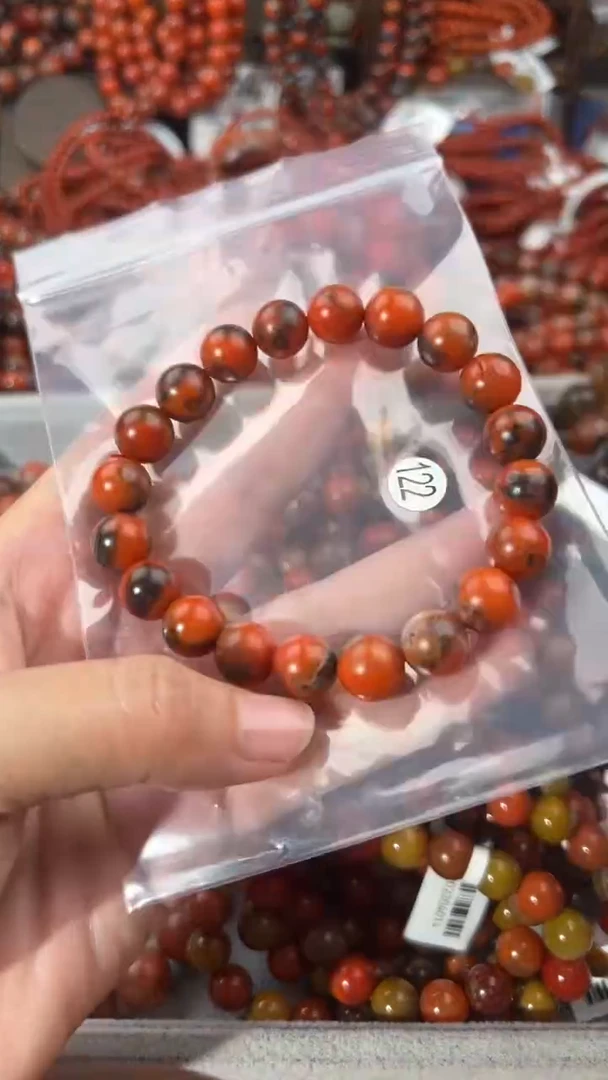 南红玛瑙手串未镶嵌10+