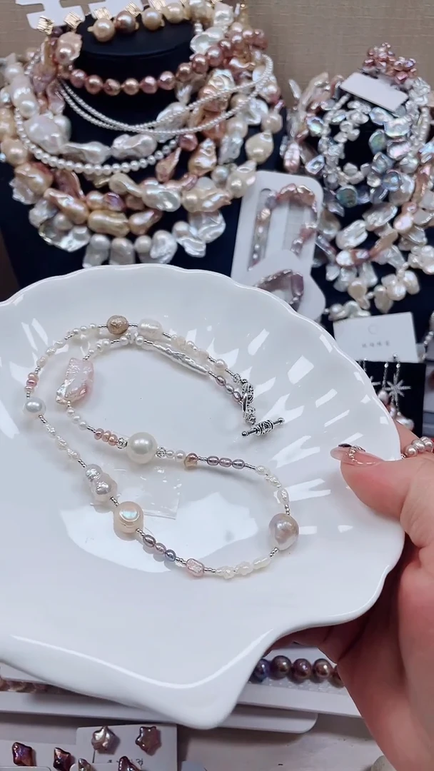 未镶嵌项链淡水珍珠【纯恬饰品】