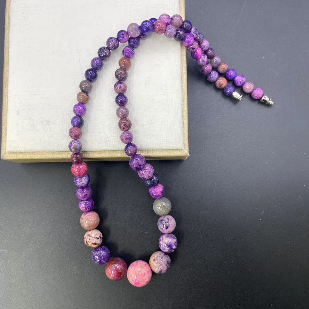 【小杰推荐】梦幻绛紫圆珠塔链项链 （多样性发其一）7020