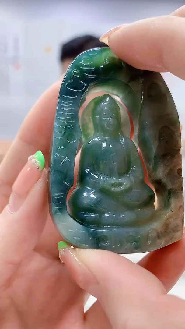 未镶嵌定制翡翠4917ry-毛货挂件87