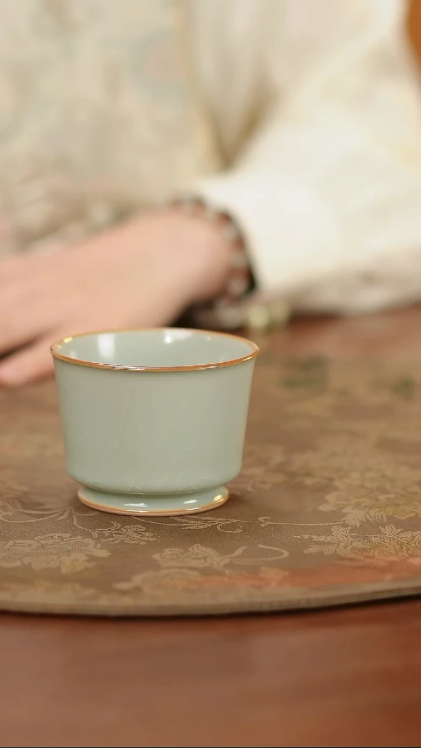 善窑厂汝窑天青容天杯