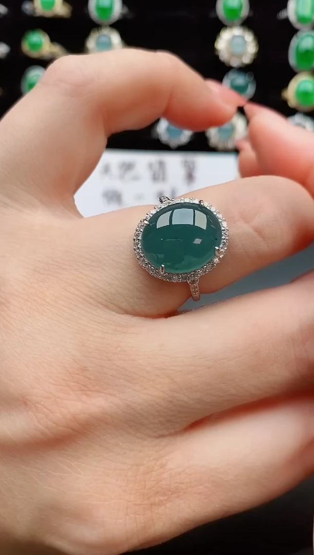 【闪购商品】翡翠戒指银S925镶嵌11111