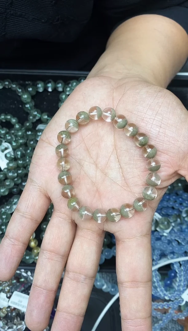 未镶嵌手链水晶茉**?抹茶幽灵