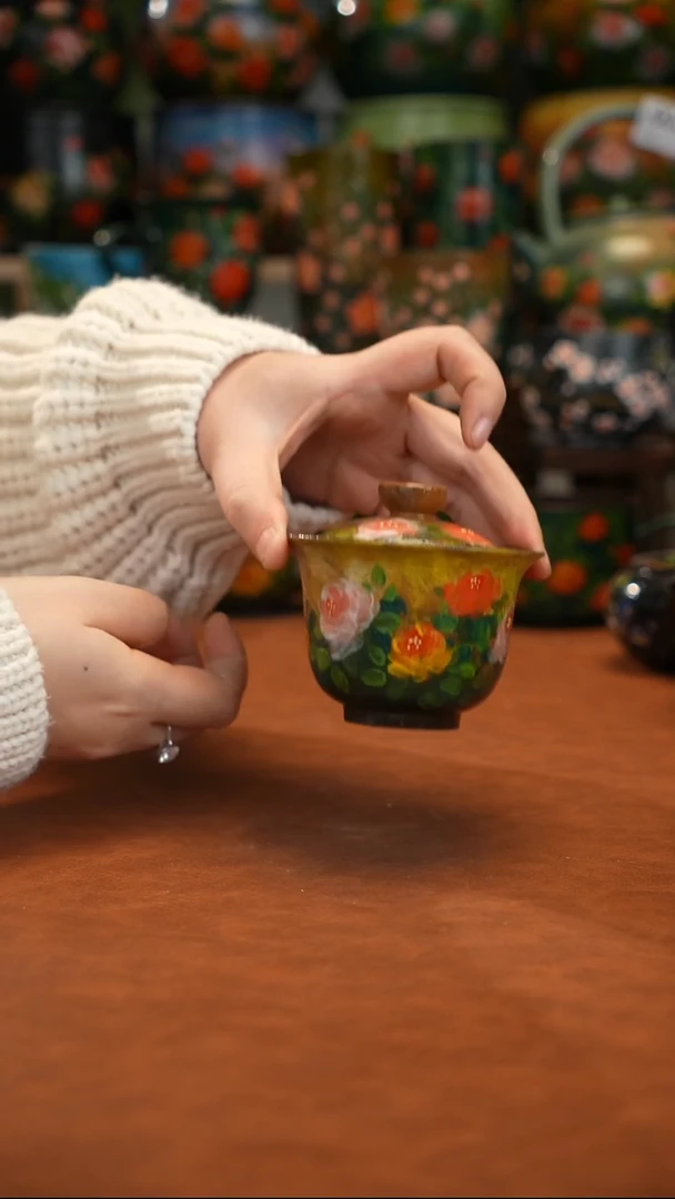 紫砂油画手绘釉下彩