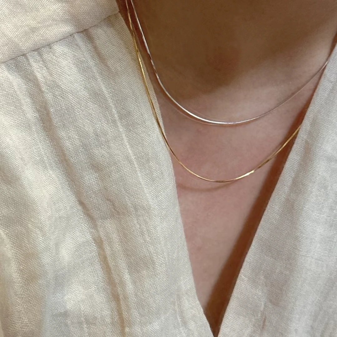 链子925银 925银八边切割蛇骨链·明星出街单品·意大利工艺