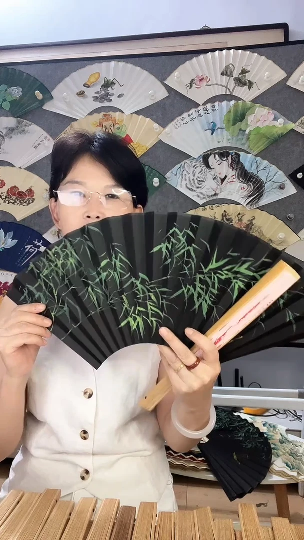 扇子九五寸十八方玉竹折扇