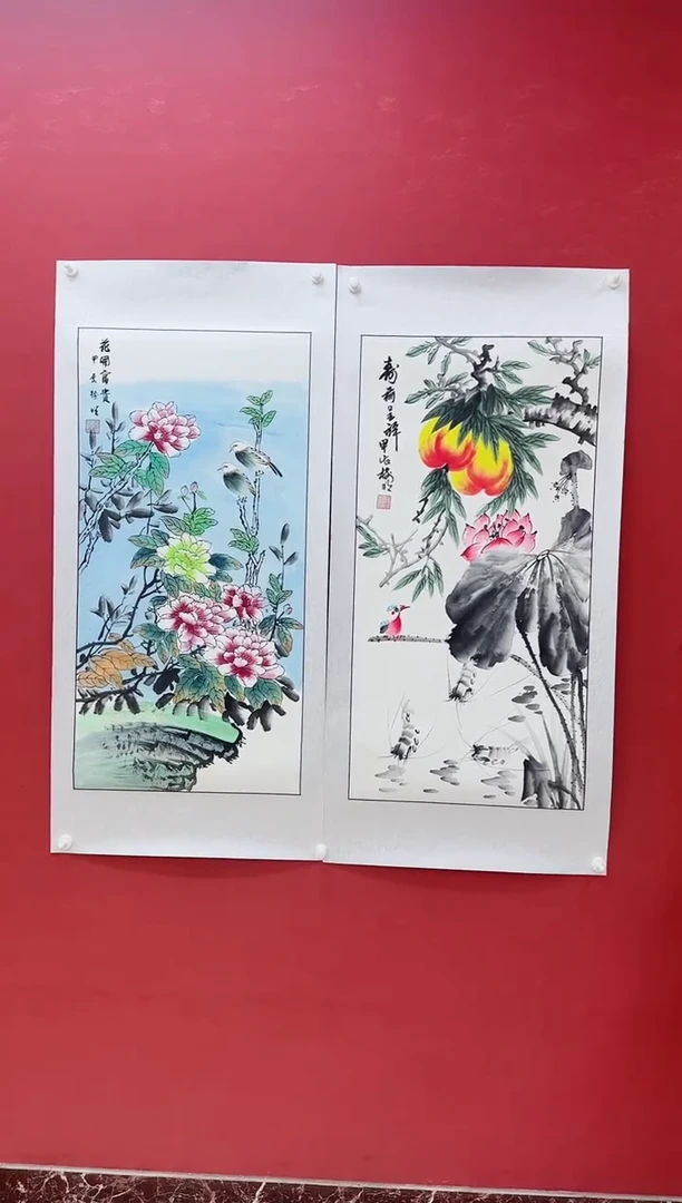 国画王树明《书画》纯手绘带证书带礼盒