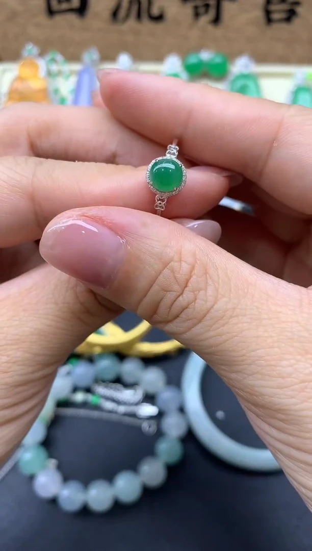 【闪购商品】翡翠戒指18K金镶嵌244-中国好珍宝