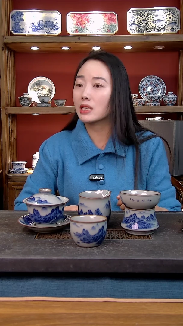 璟*简装家用款4件套 老陶泥开片纹陶瓷茶具