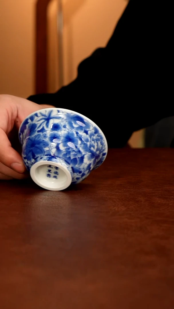 景德镇瓷器，青花瓷手绘茶具~