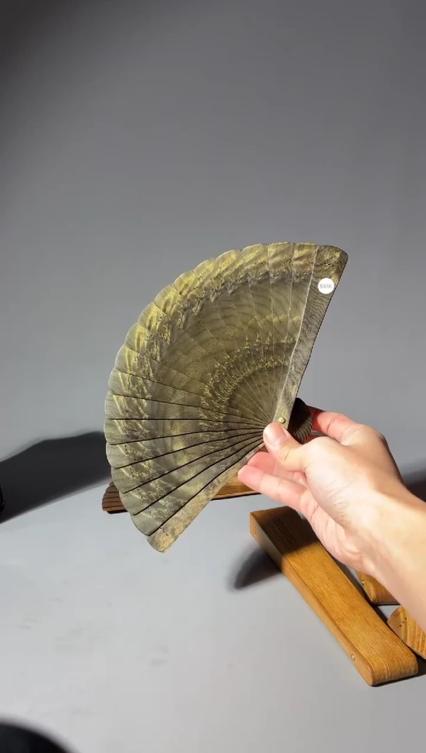 其他楠木（金丝楠）这***人884号15cm乌木金丝楠小叶桢楠掌中扇