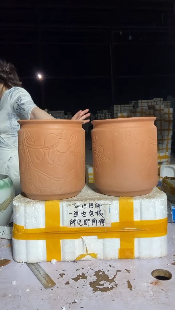 宜兴紫砂粗陶花盆21/24