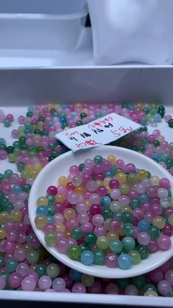 颈饰未镶嵌水晶W3231-彩虹碧玺8mm*10颗