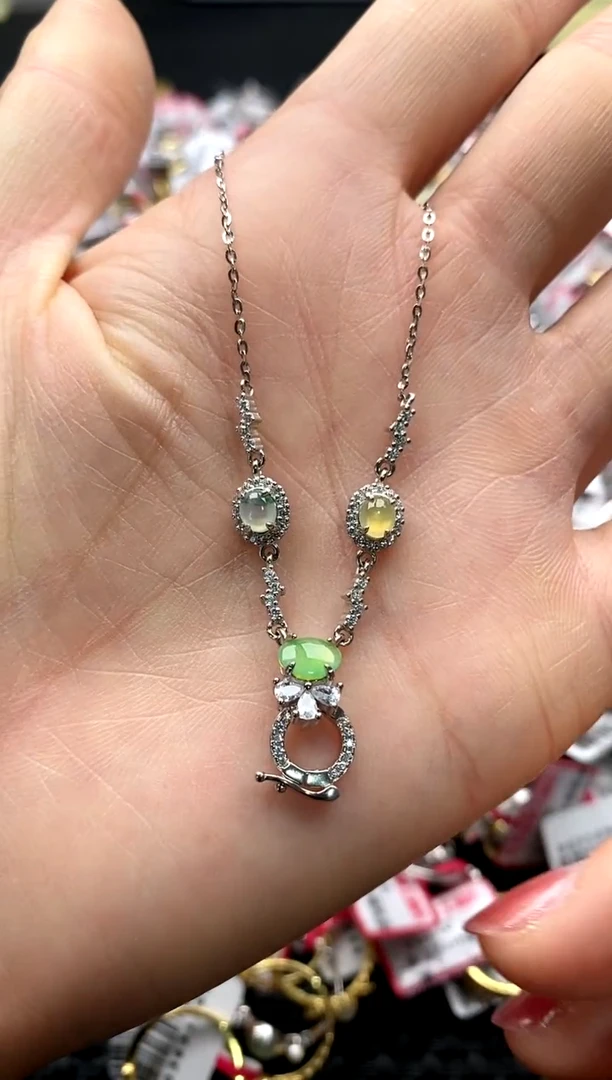 【闪购商品】翡翠戒指银S925镶嵌11111111     3