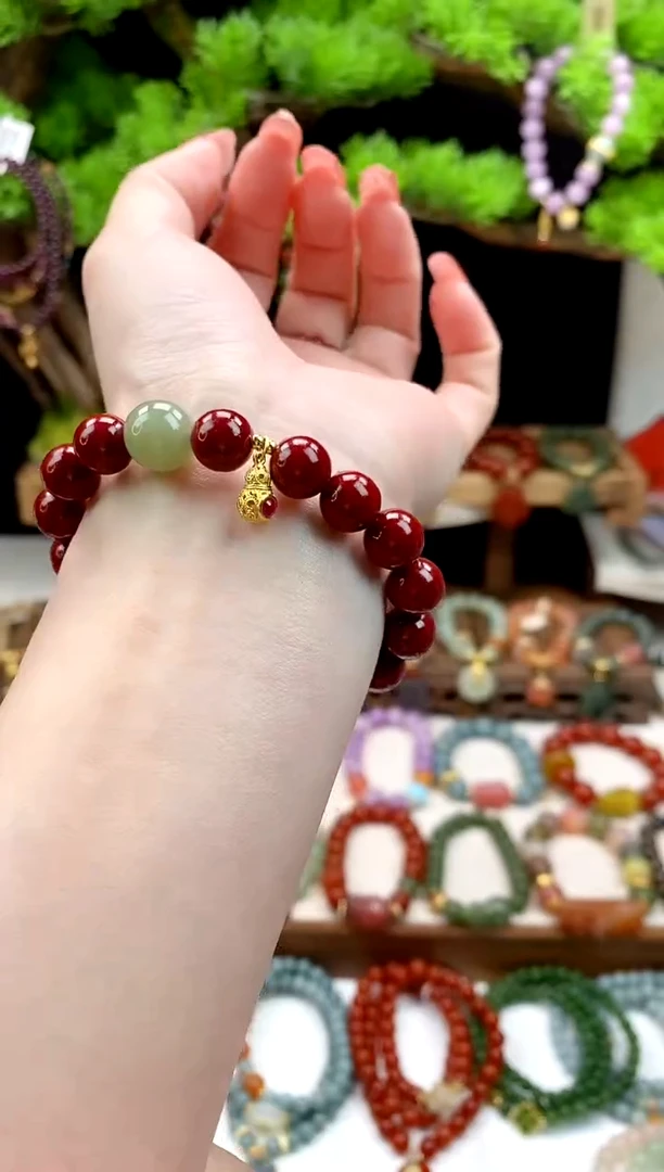 【闪购商品】石英质玉手饰未镶嵌（多样性发1）朱