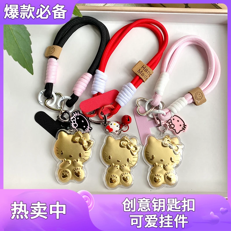 含金工艺品水贝热卖KT猫招招顺顺猫卡通可爱挂件送礼