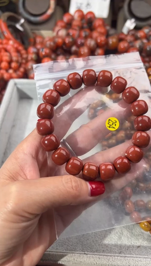 未镶嵌手串南红玛瑙硬*12+