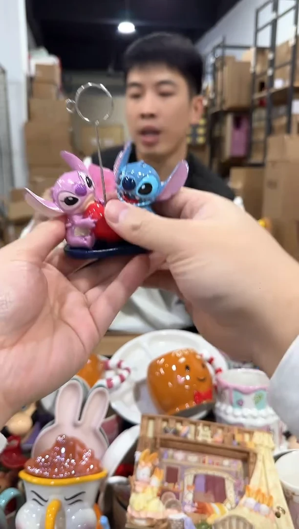 瓷片史迪仔安琪名片夹