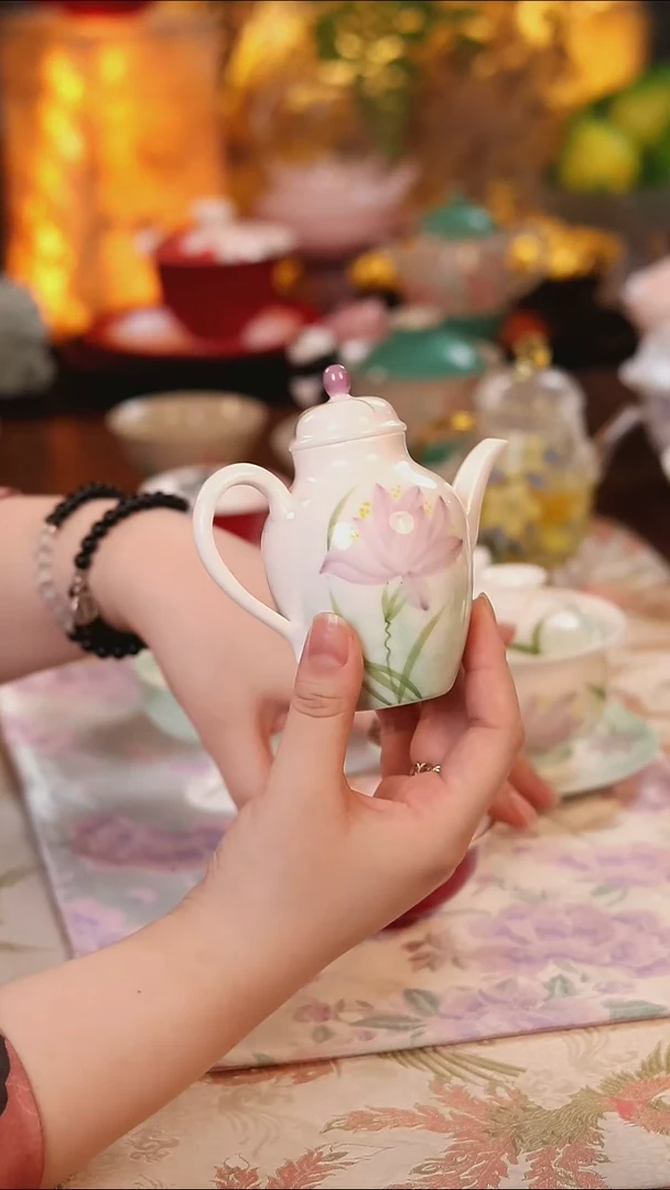 粉黛梦兰茶壶 哈哈哈哈