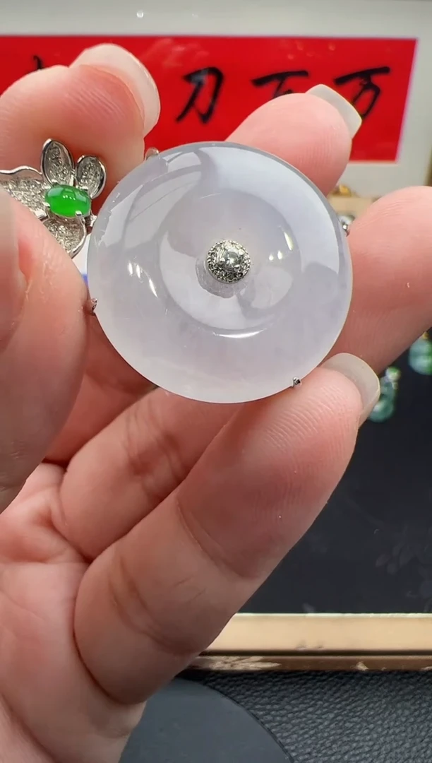 套链18K金镶嵌翡翠勿拍