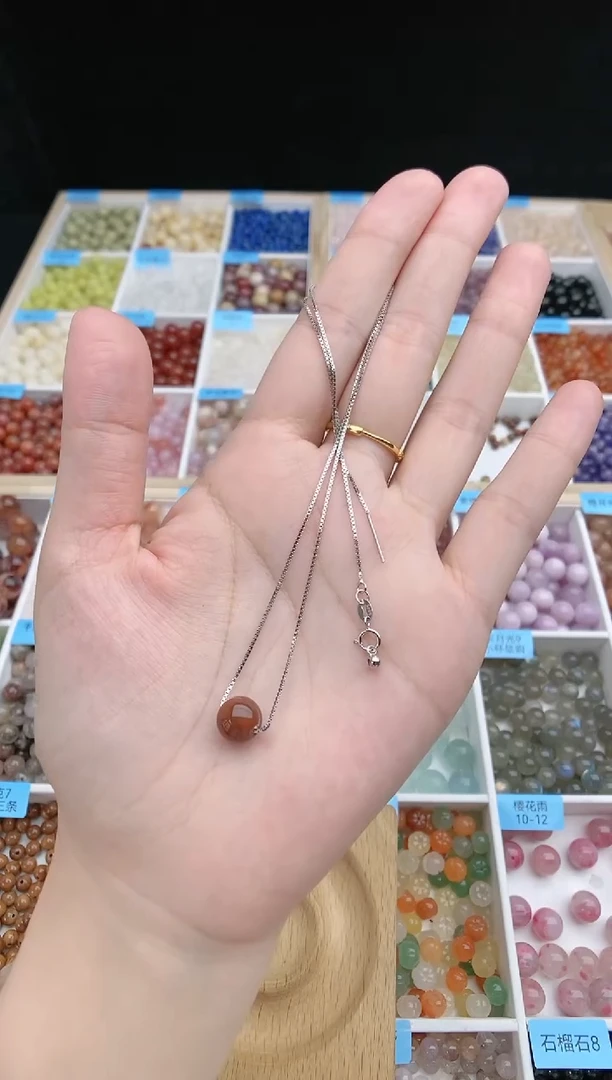 银S925镶嵌颈饰玛瑙/玉髓吊坠多样性发一