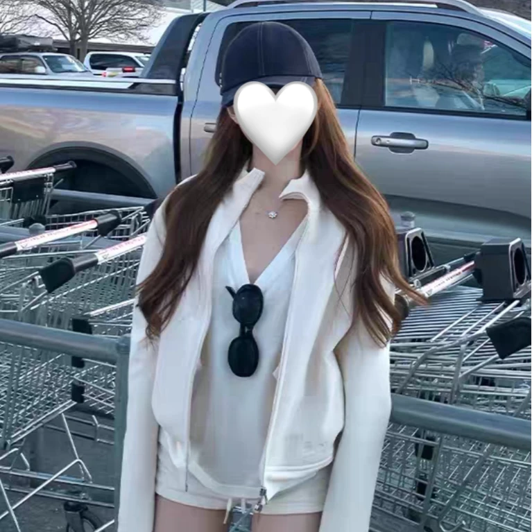 甜粿妹妹秋季套装美式时尚休闲宽松减龄百搭卫衣高腰短裤两件套女